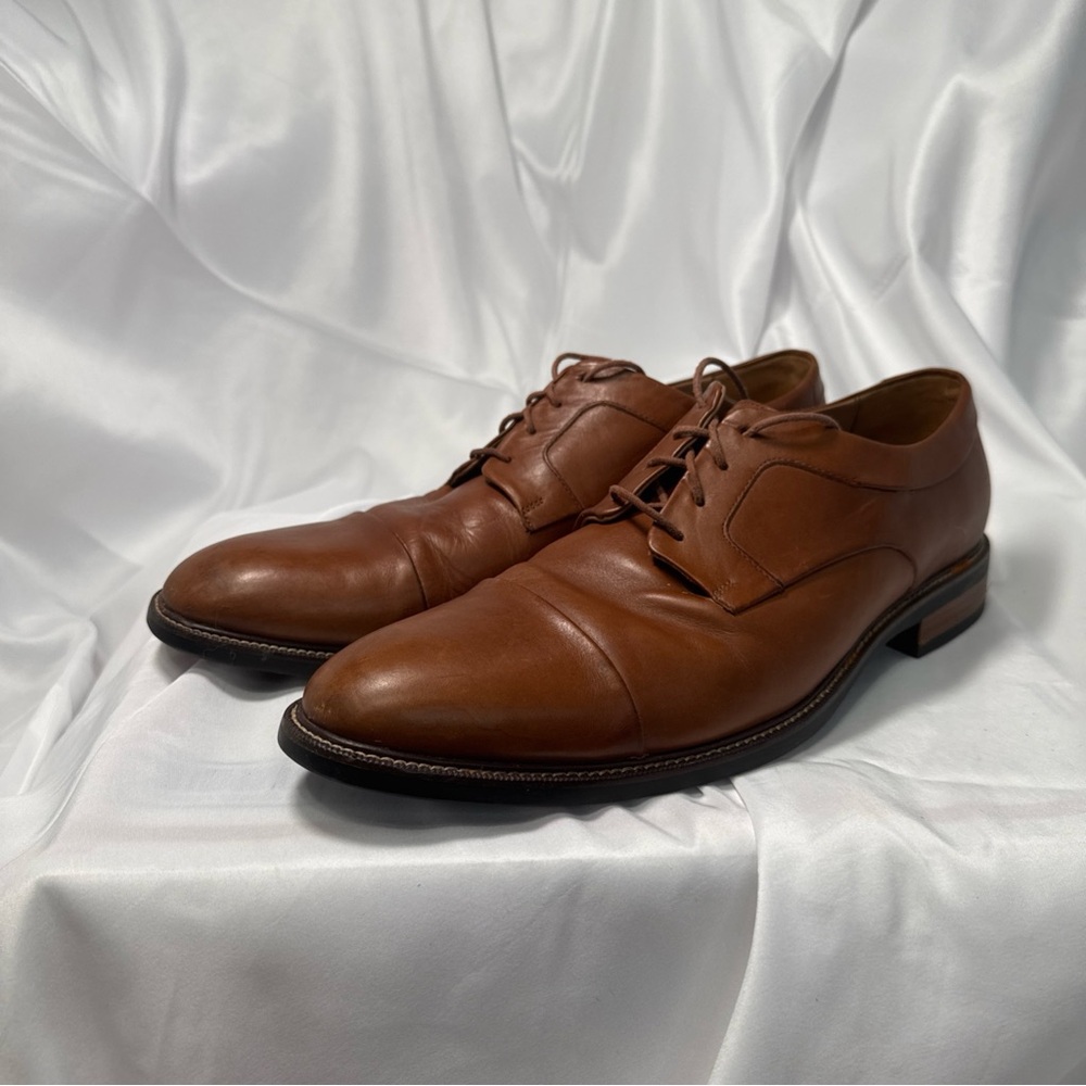Cole Haan Grand Os Watson Brown Pebble CapToe Oxford II Size 12